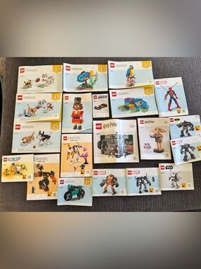 Lot of 18 LEGO Instruction Manuals Books Marvel Harry Potter Star Wars Creator